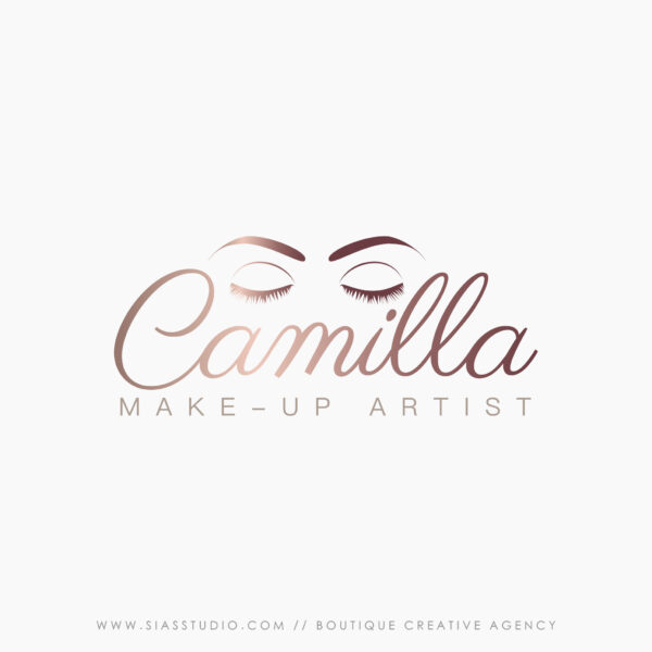 Camilla - Logo design with gold effect eyes - Sias Studio