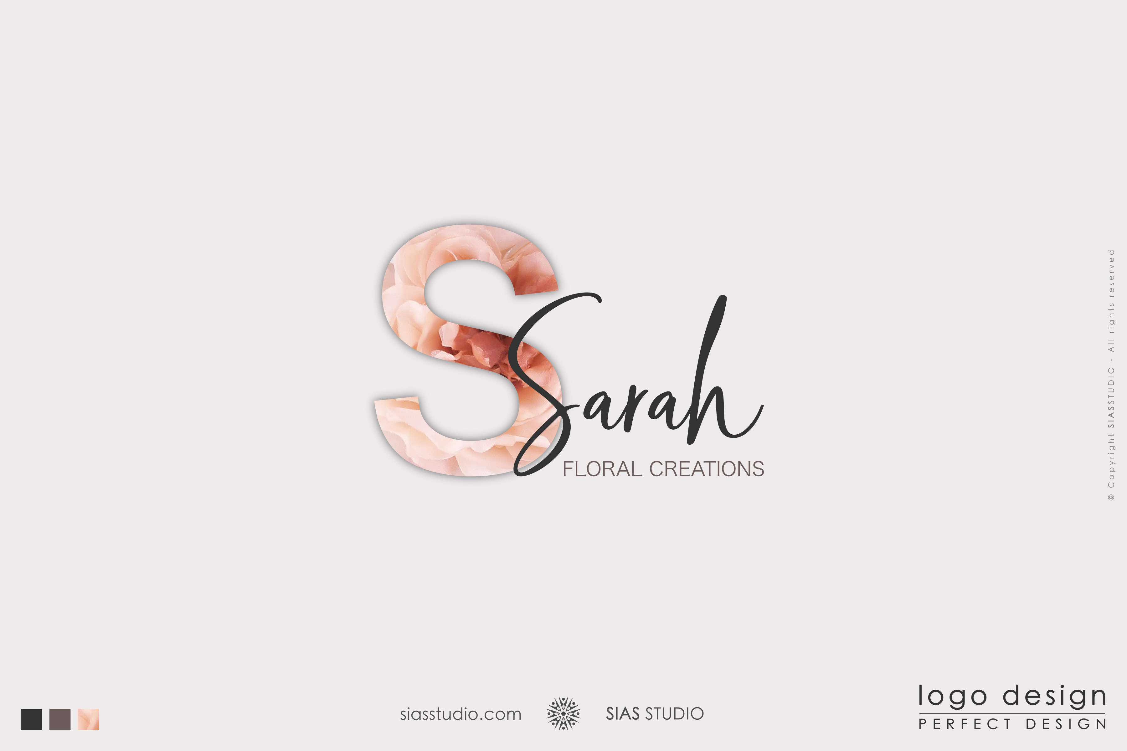 Download Logo design "Sarah" Design with elegant floral initial ...