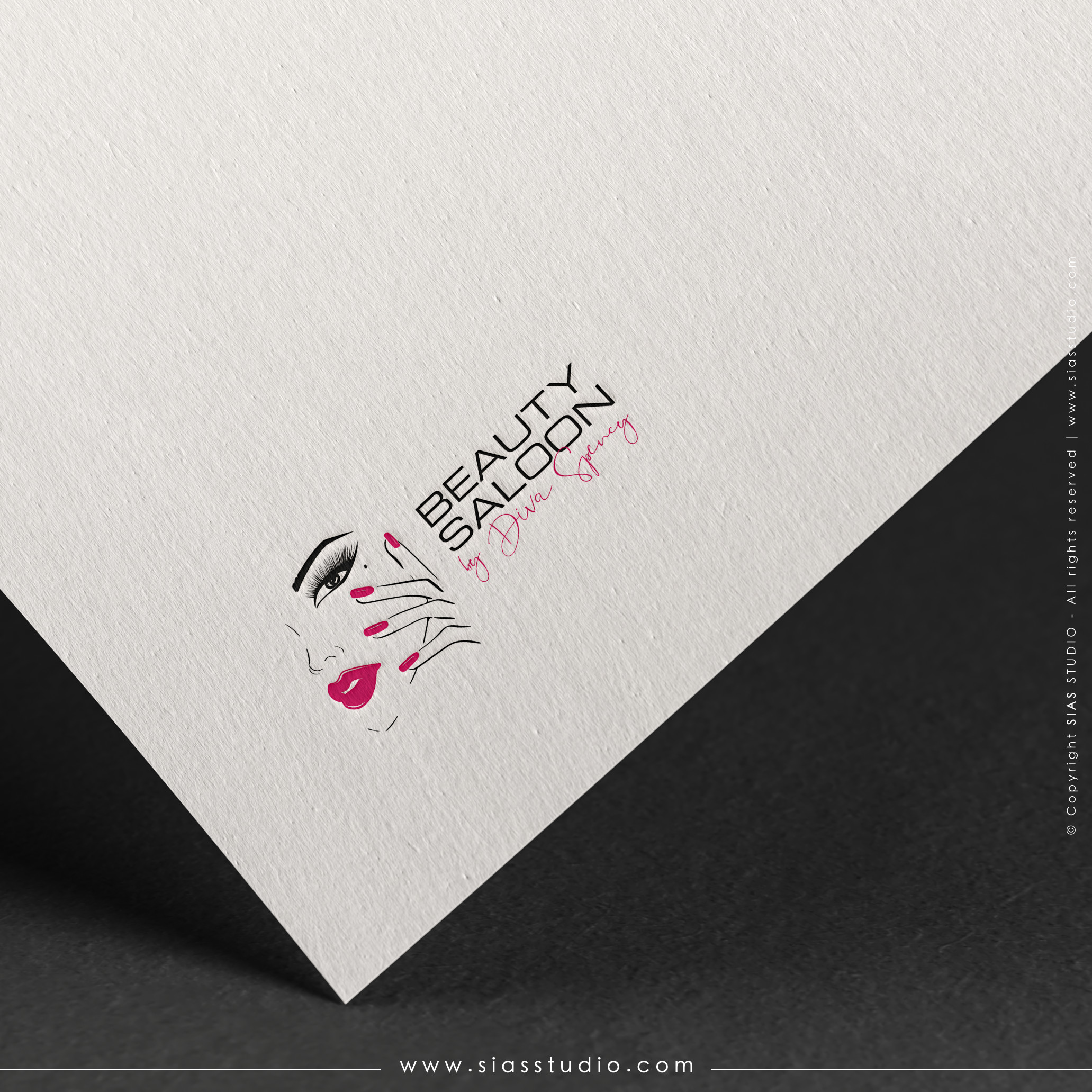 Beauty Saloon Beauty Logo With Woman Face Sias Studio