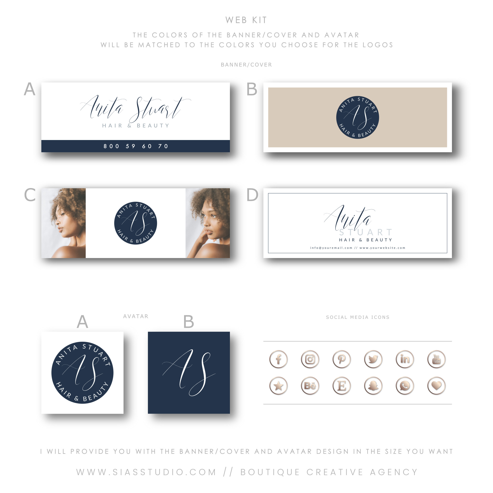 Anita Stuart - Branding package • Fantastic brand design - Sias Studio